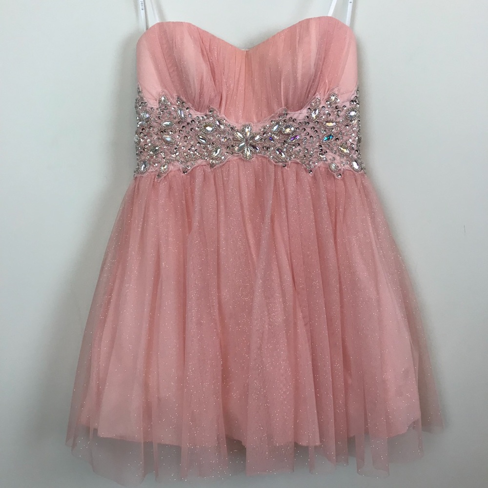B Darlin Tulle Short Dress